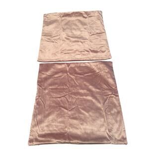 NWOT Set of 2 Mauve Color 18" Velvety Throw Pillow Covers 100% Polyester